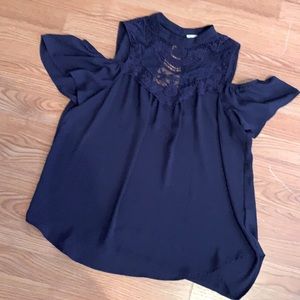 Women’s high neck, shoulder blouse